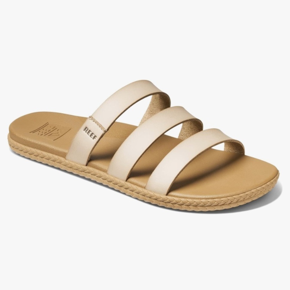 REEF Cushion Ruby Water Resistant Flip-Flop Sandal Beige Tan 7